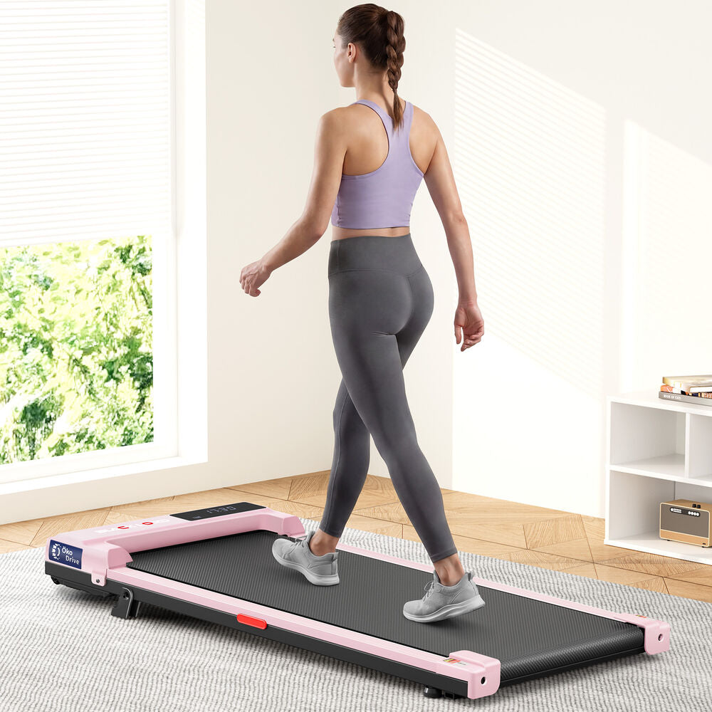 BLACK LORD Walking Pad Treadmill Electric Incline Under Desk (Pink)
