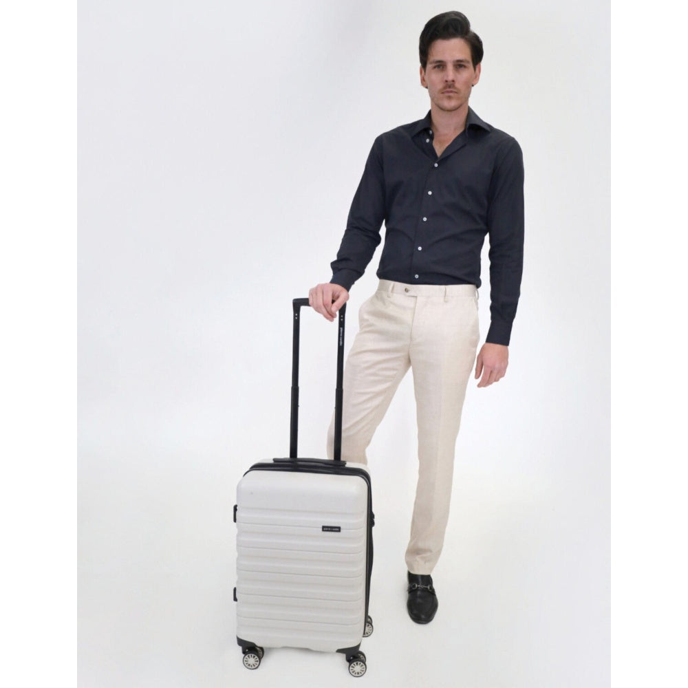 Pierre Cardin 3-Pieces 4 Wheel Hard-Shell Suitcase Travel Luggage Set Snow