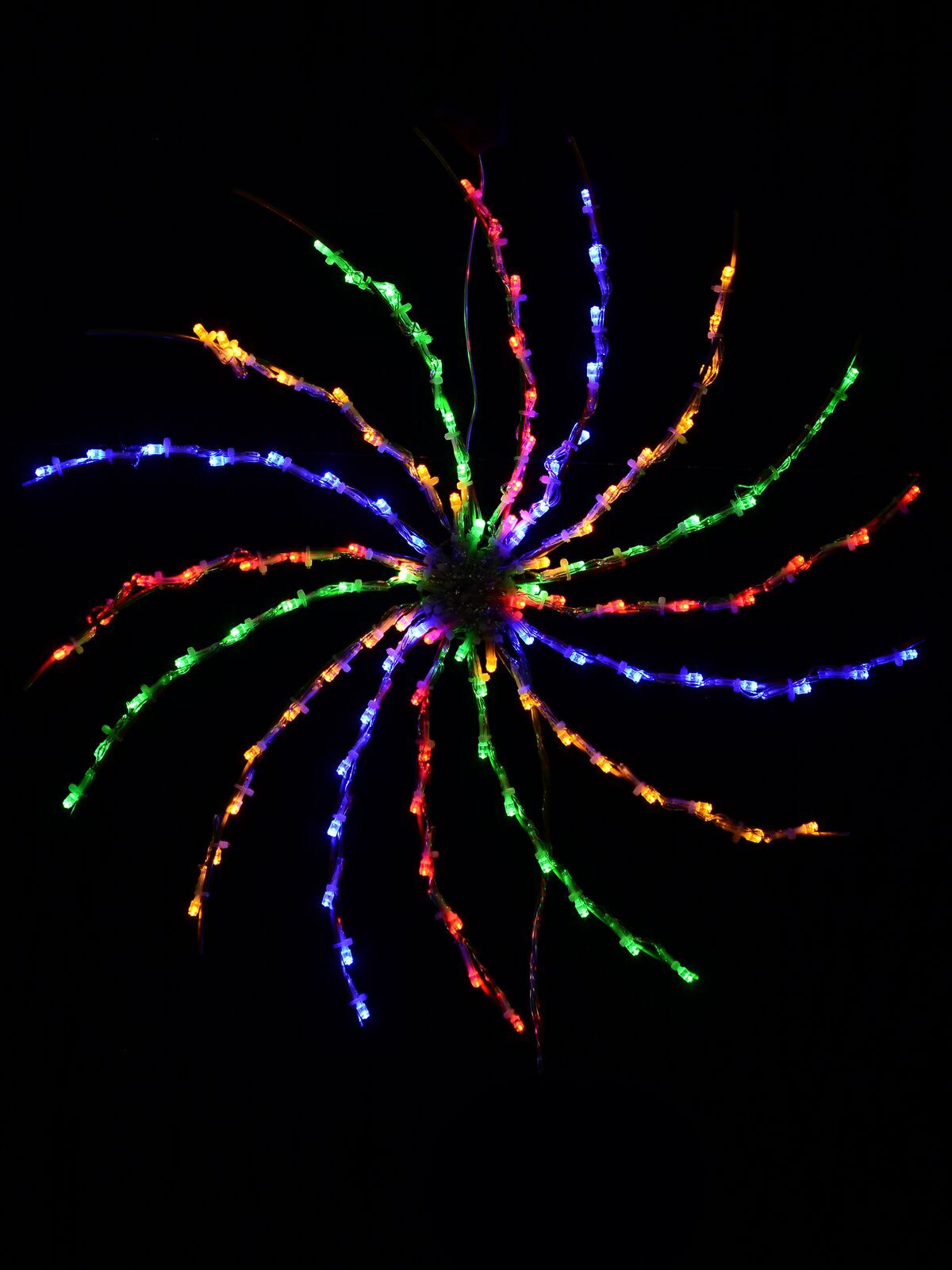 49cm Multi Colour LED Spiral Galaxy Pinwheel Light DisplayRed, Green, Orange & Blue