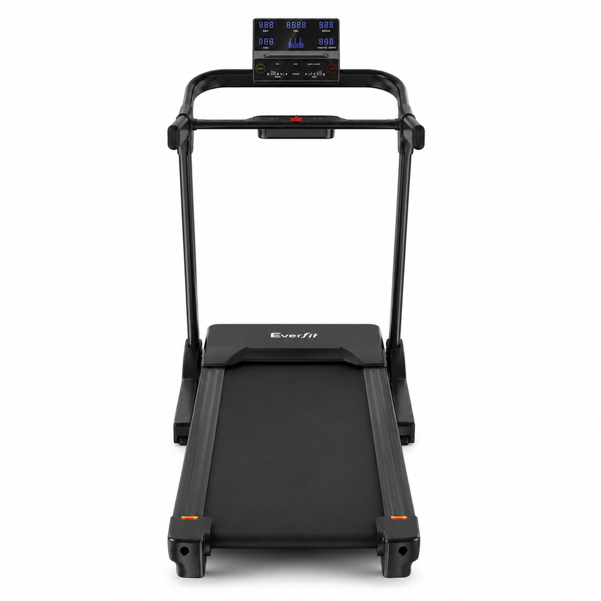Everfit Walking Pad Treadmill with 15-Level Auto Incline Smart Knob Control Foldable Black