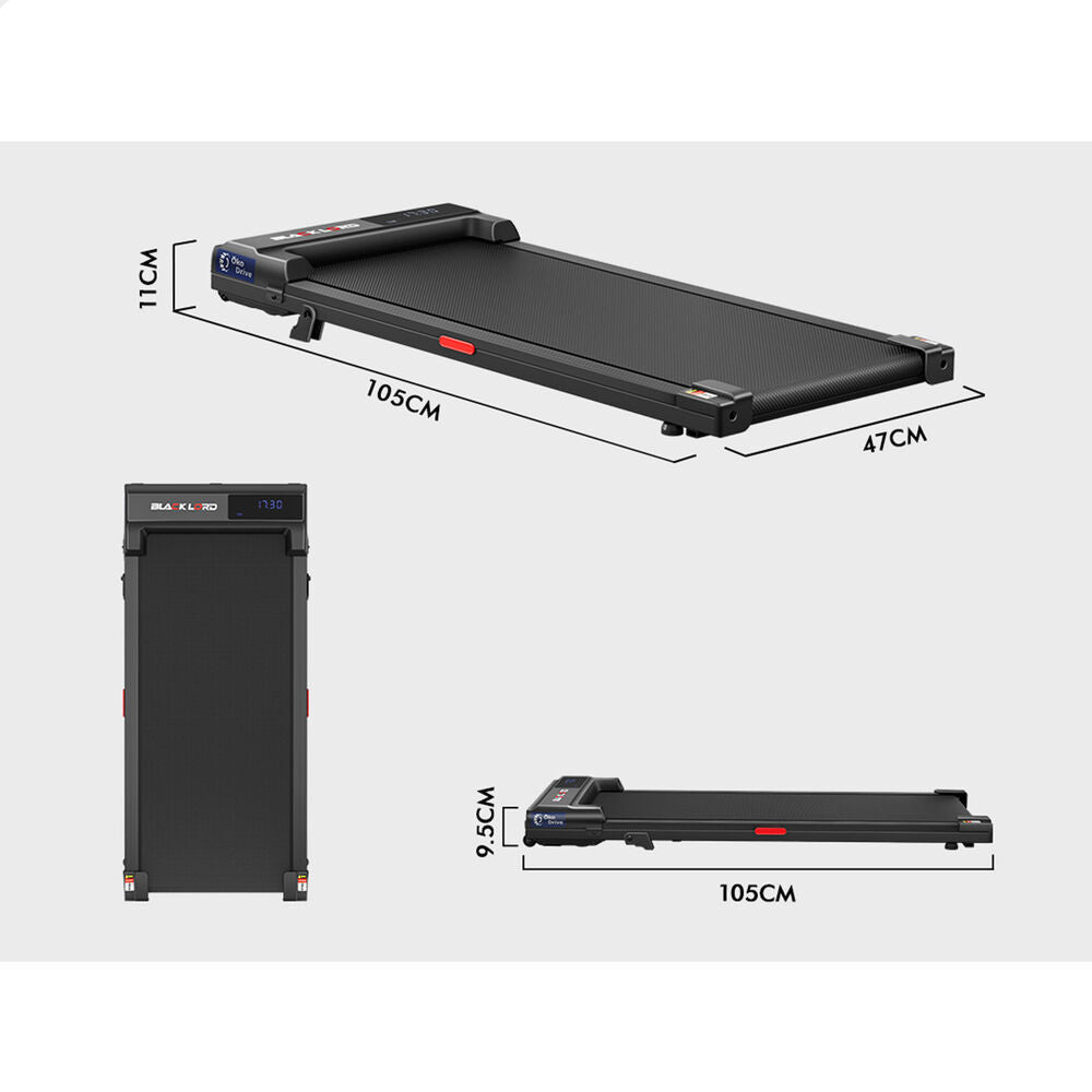 BLACK LORD Walking Pad Treadmill Electric Incline Under Desk (Black)