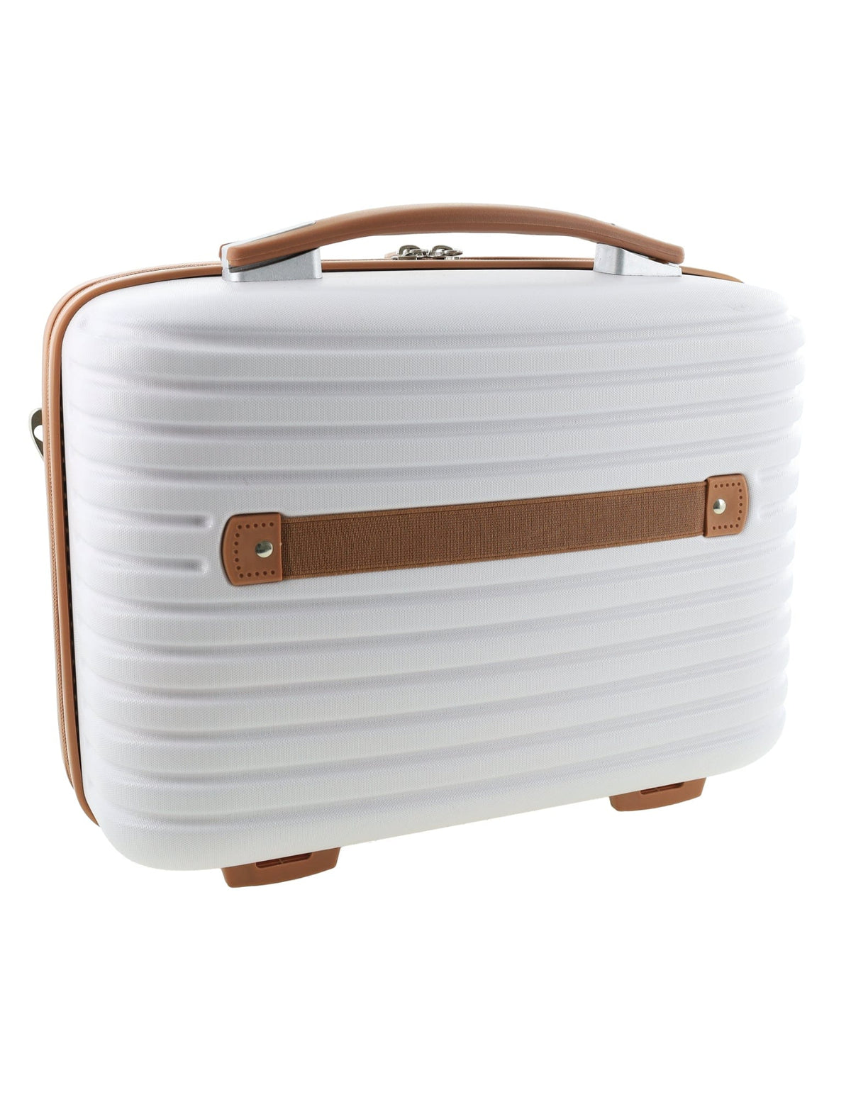 Pierre Cardin Large Hard-Shell Suitcase & Mini Beauty Case Set w/ Tag White