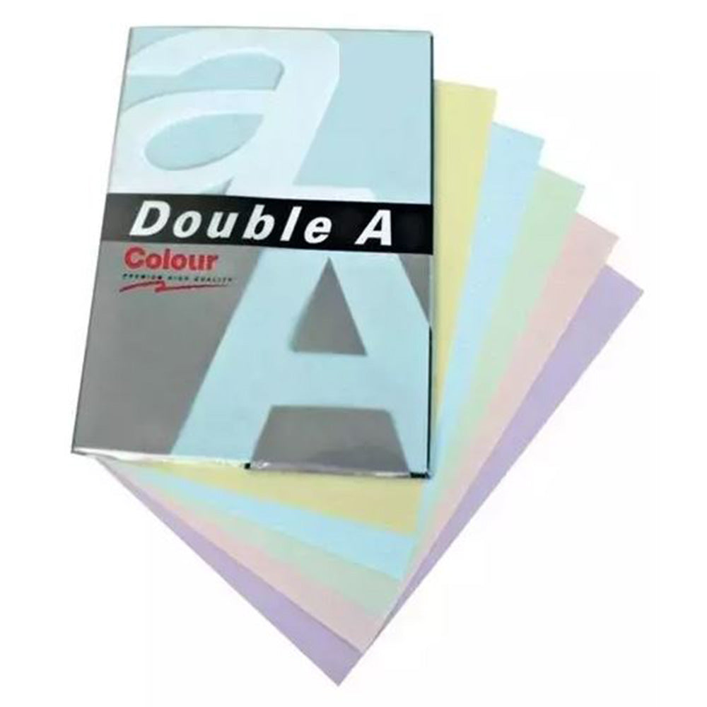 Double A A4 80gsm Pastel Colour Copy Paper 500pcs - Rainbow
