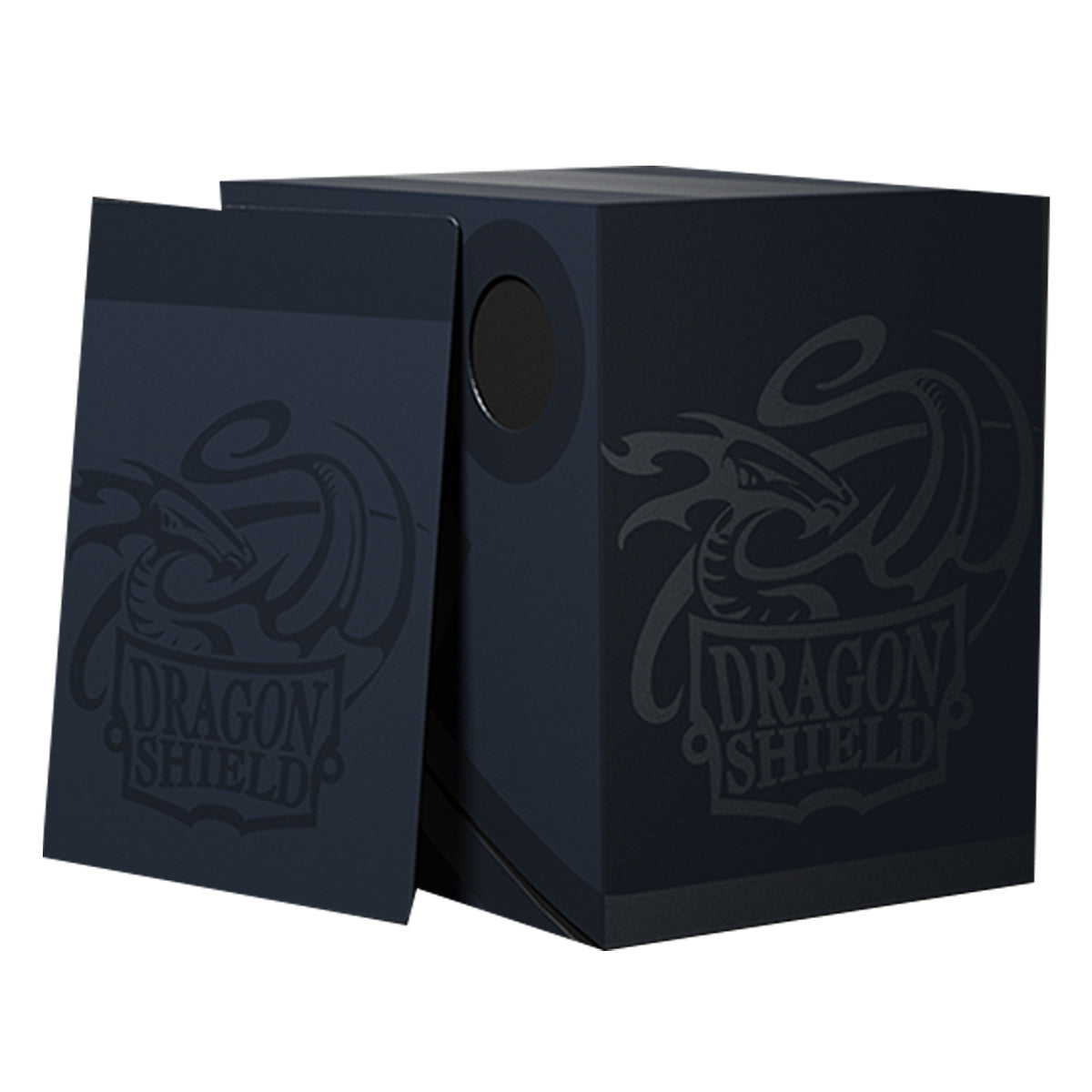 Arcane Tinmen Dragon Shield Revised Double Shell - Midnight Blue/Black Deck Box