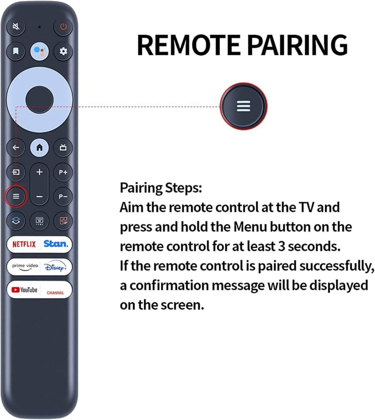Replacement Remote Control for TCL 4K & 8K Smart TVs - RC902V FAR1/FMR2 Compatible (No Voice Function)