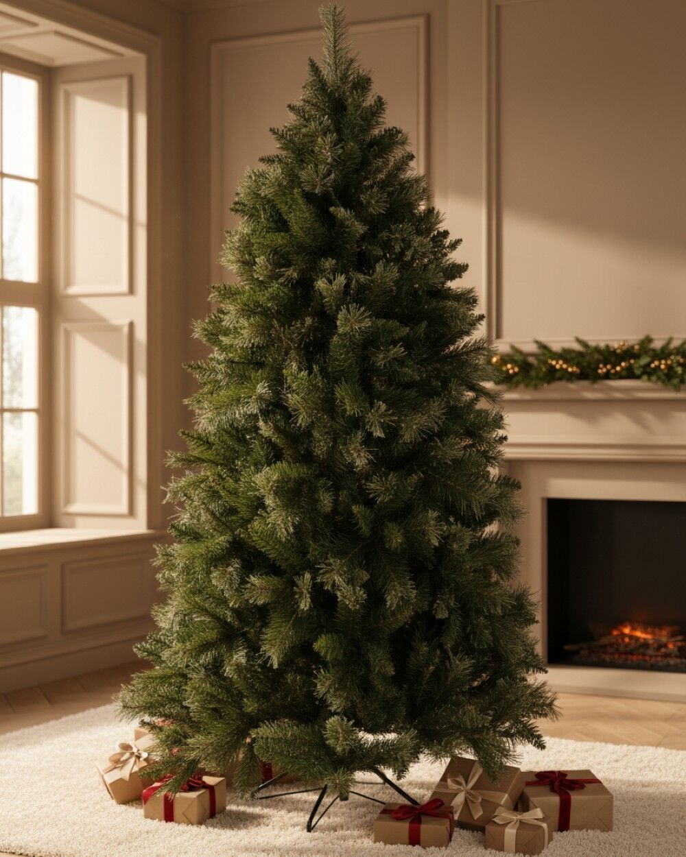 2.3m Rocky Mountain Evergreen Christmas Tree | 1694 Tips & Hinged Branches Green