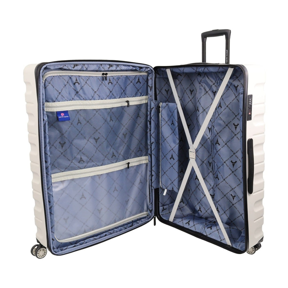 Pierre Cardin 3-Pieces 4 Wheel Hard-Shell Suitcase Travel Luggage Set Snow