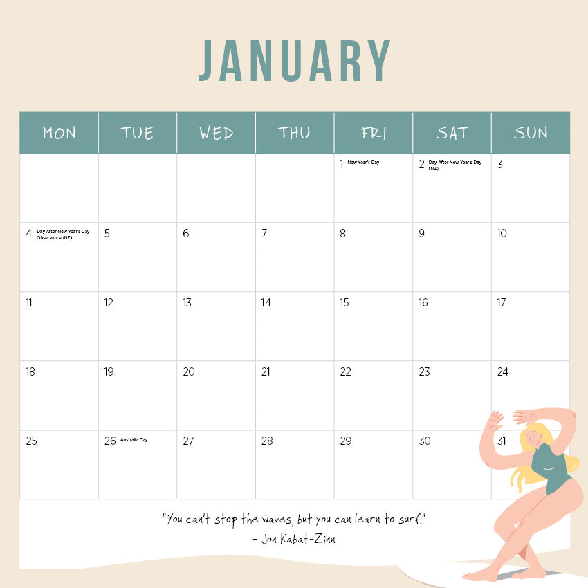The Big Surf Biggest Waves Calendar 2027