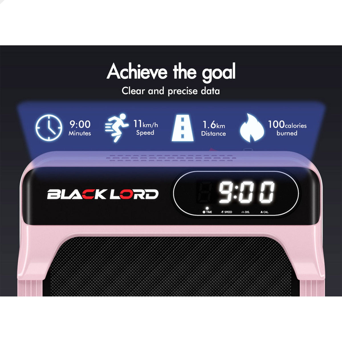 BLACK LORD Treadmill Electric Walking Pad Incline Home Gym Remote Control (Pink)