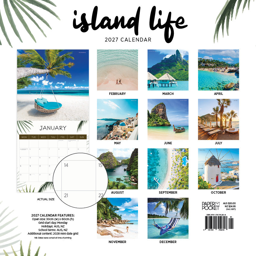 Island Life Calendar 2027