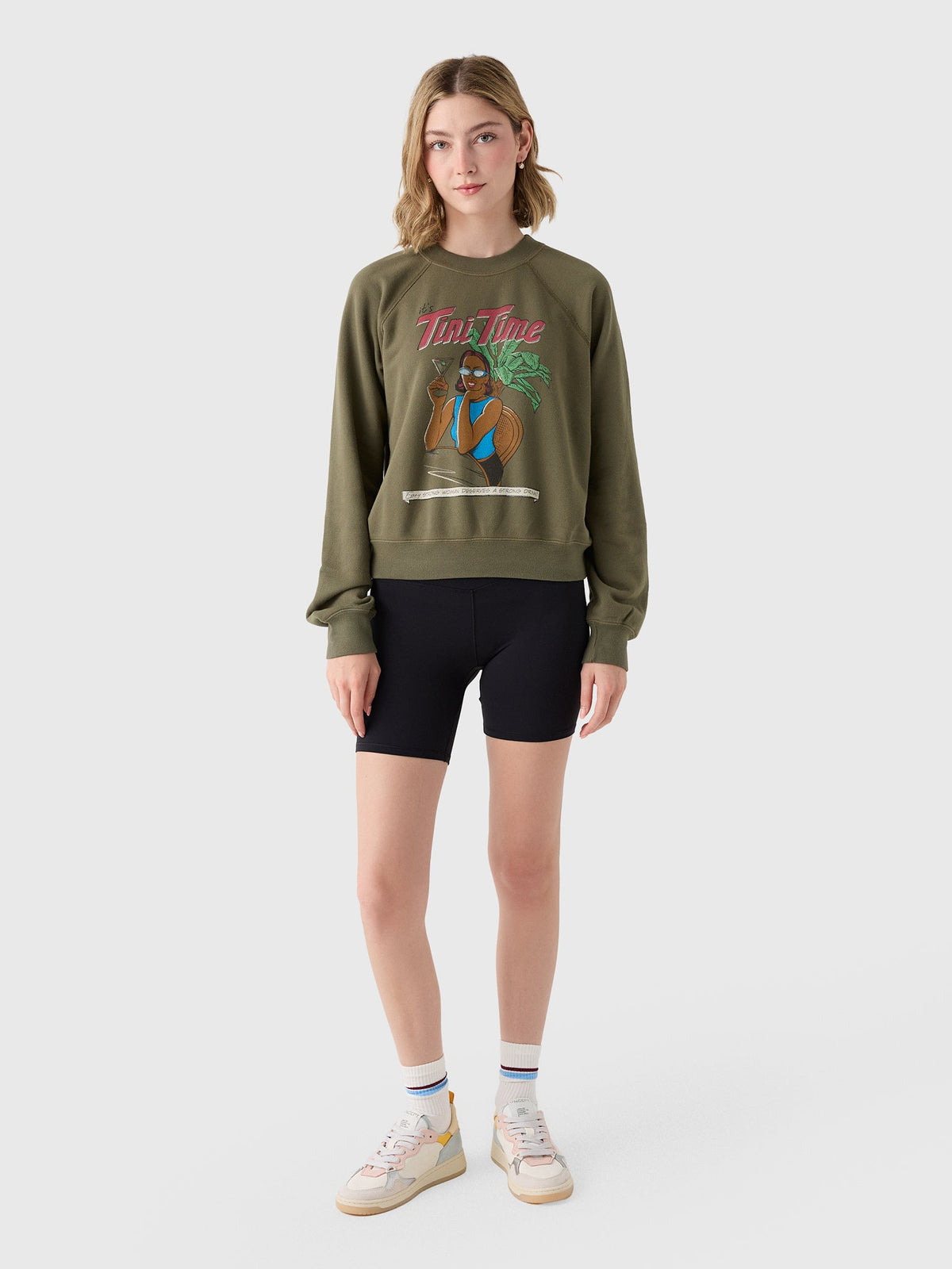 Re/Done Women's Tini Time Classic Crewneck