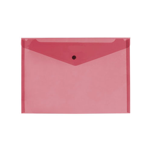 Bantex A4 Document Folder with Button - Red