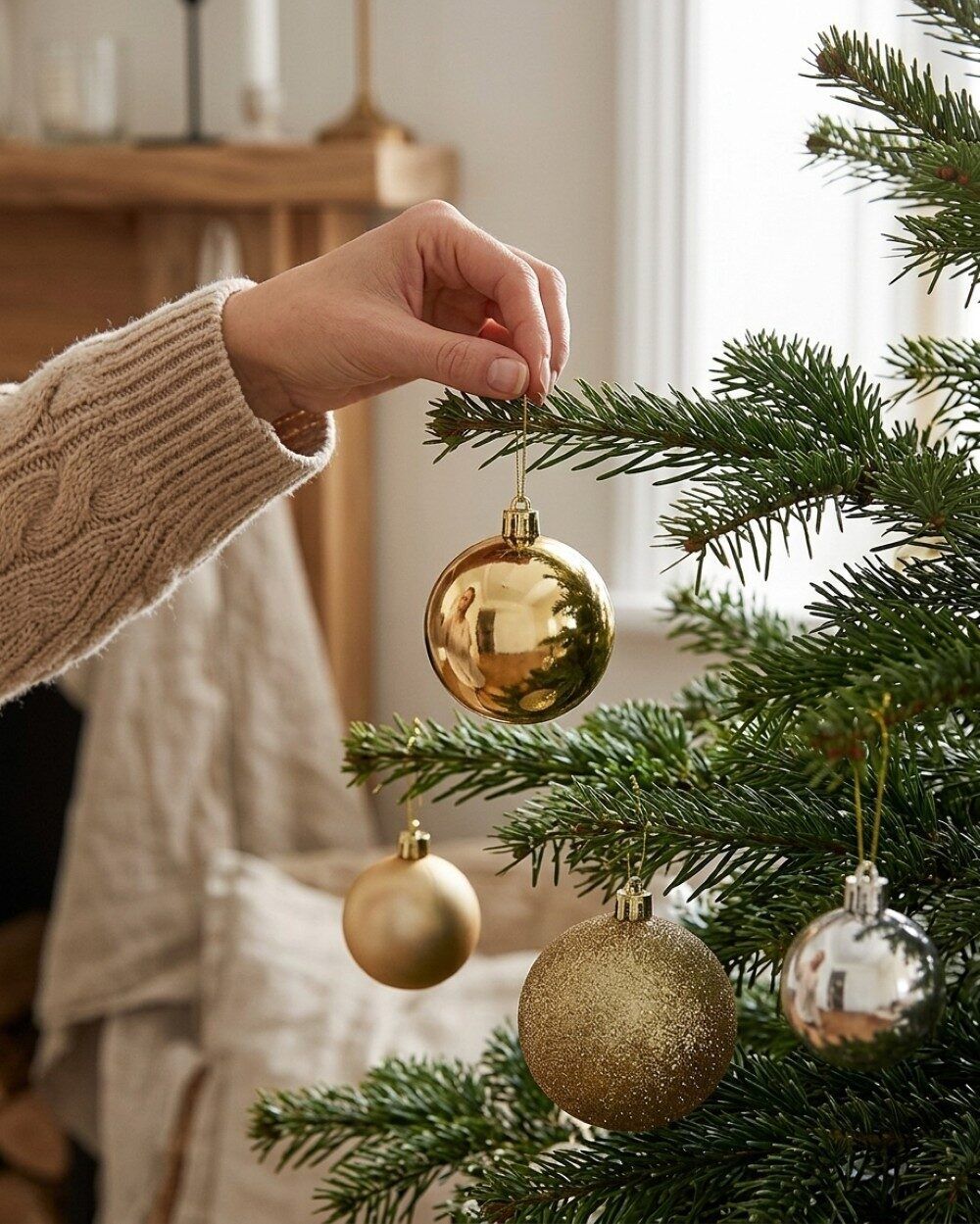 Dynamic Gold & Champagne Multi Texture Bauble Mega Pack 60x 40mm-70mm
