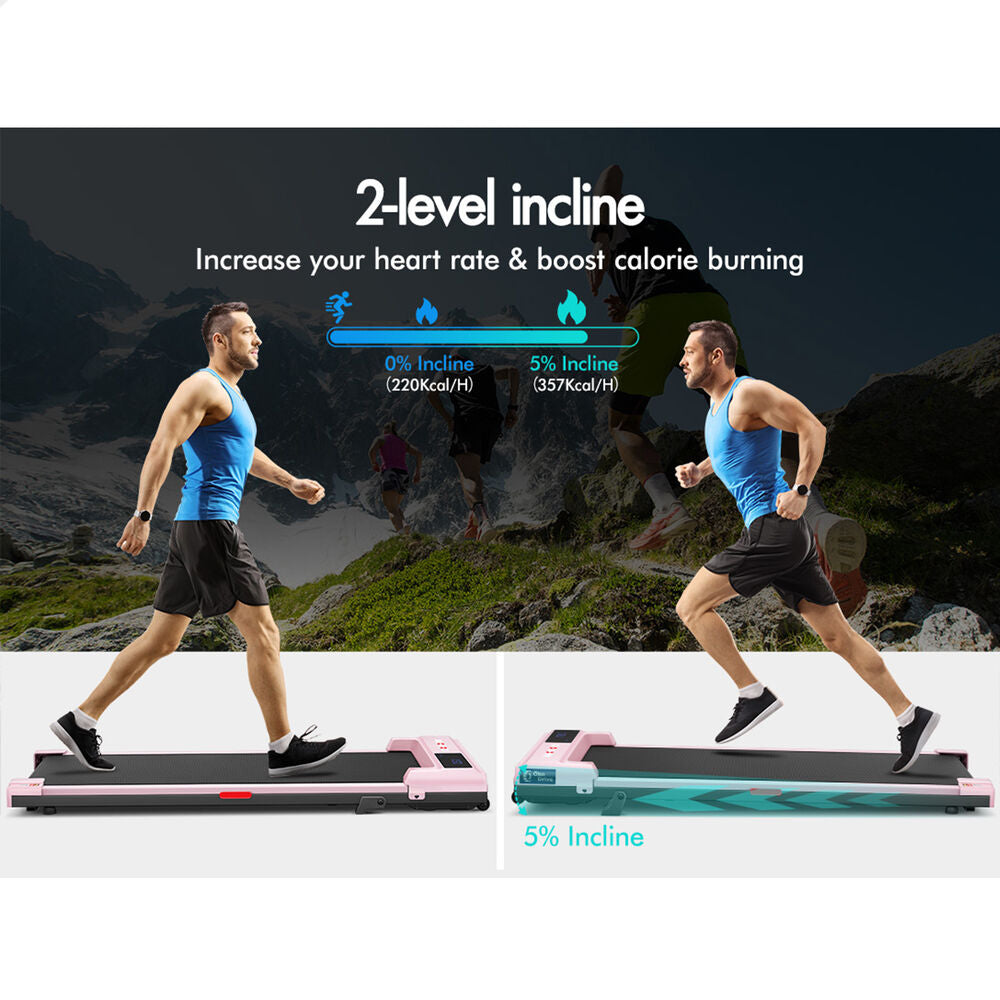 BLACK LORD Walking Pad Treadmill Electric Incline Under Desk  (Pink)