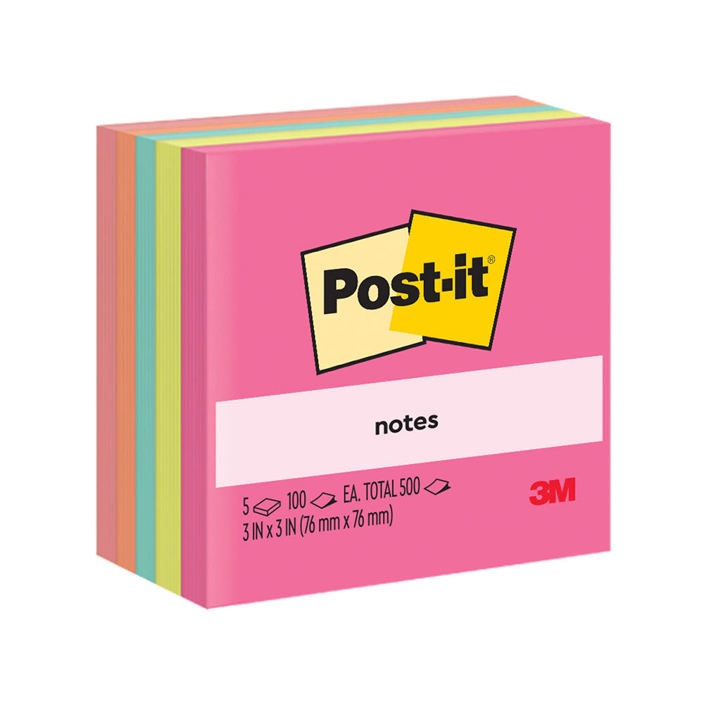 3m Company Post-it Cape Town Notes 100 Sheets/Pad (Pack of 5)