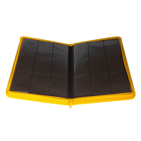 Palms Off Gaming STEALTH 9 Pocket Zip Trading Card Binder - Yellow