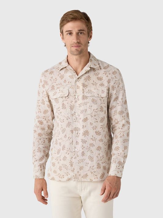 Maria Santangelo Men's Pattern Woven Camp Shirt