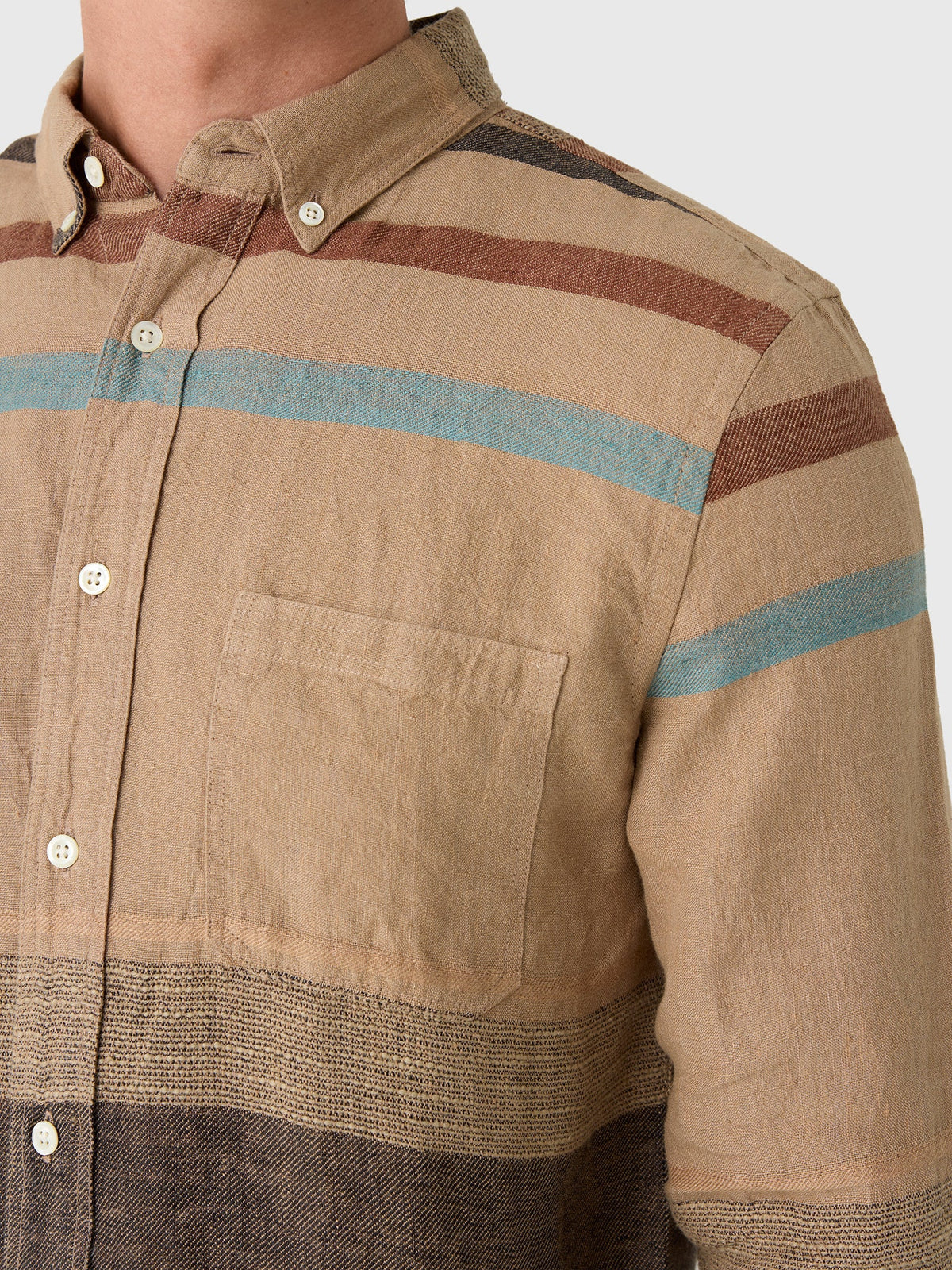 Billy Reid Men's Archive Stripe Weave Tuscumbia Shirt