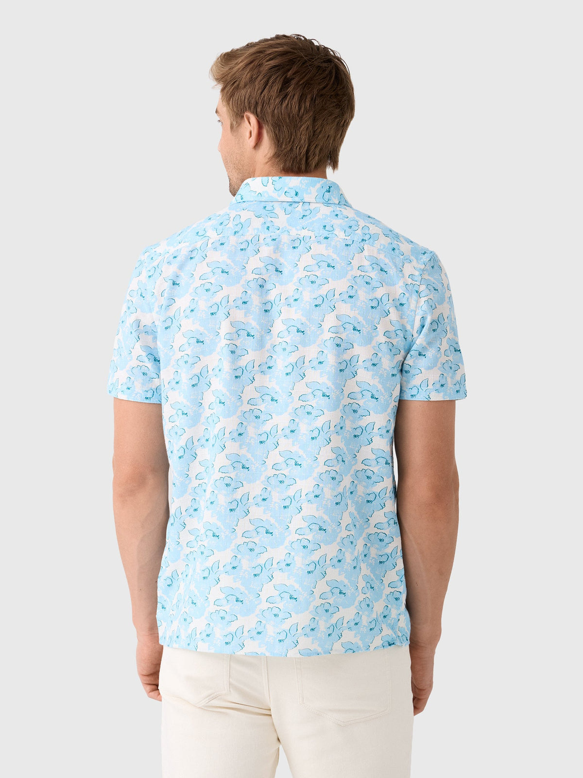 Billy Reid Men's Textured Painted Floral Treme Shirt