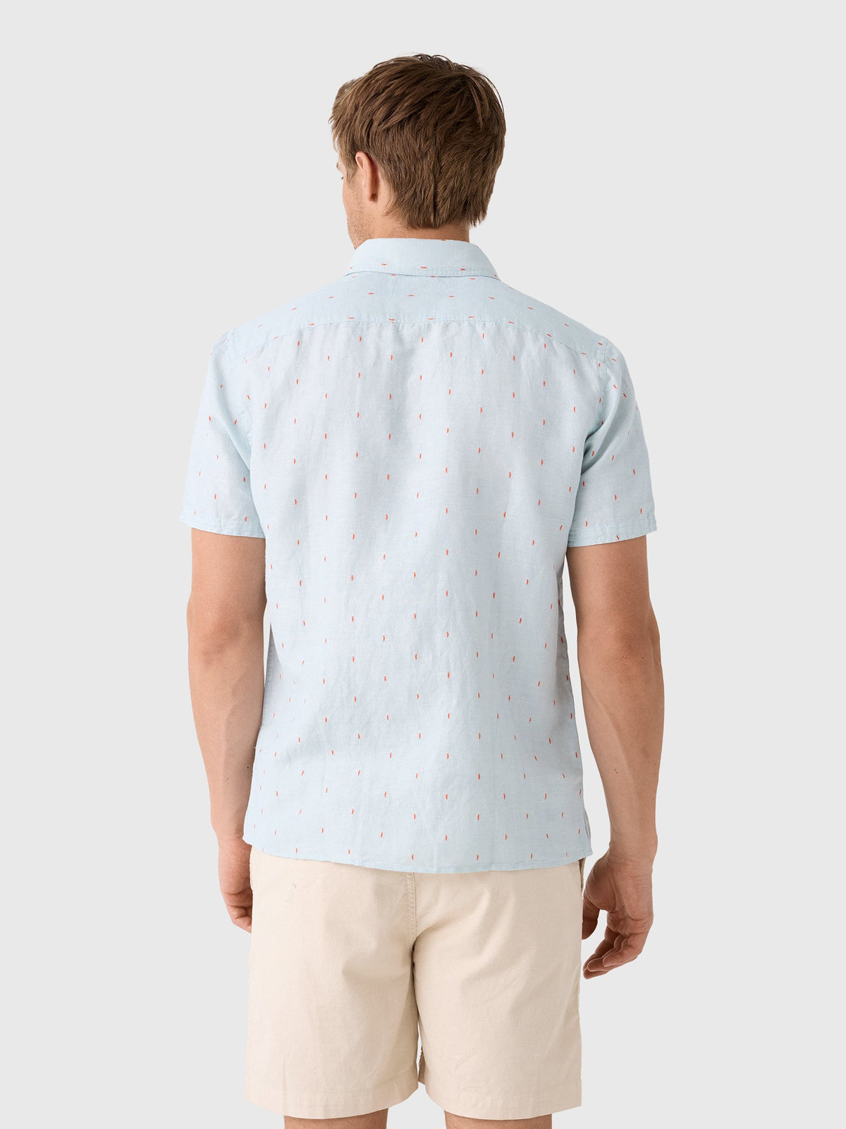Billy Reid Men's Short Sleeve Herringbone Treme Shirt