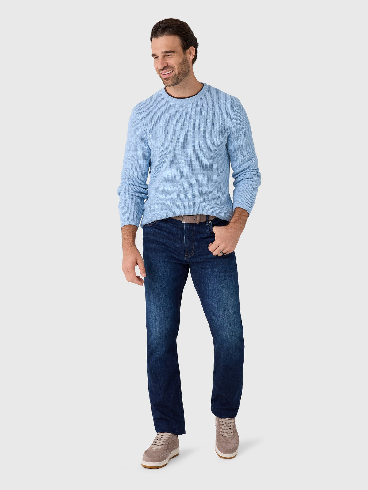Billy Reid Men's Martin Mini Waffle Crew
