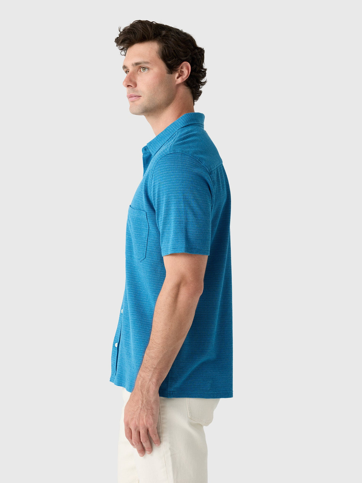 Billy Reid Men's Short Sleeve Textured Treme Knit Shirt