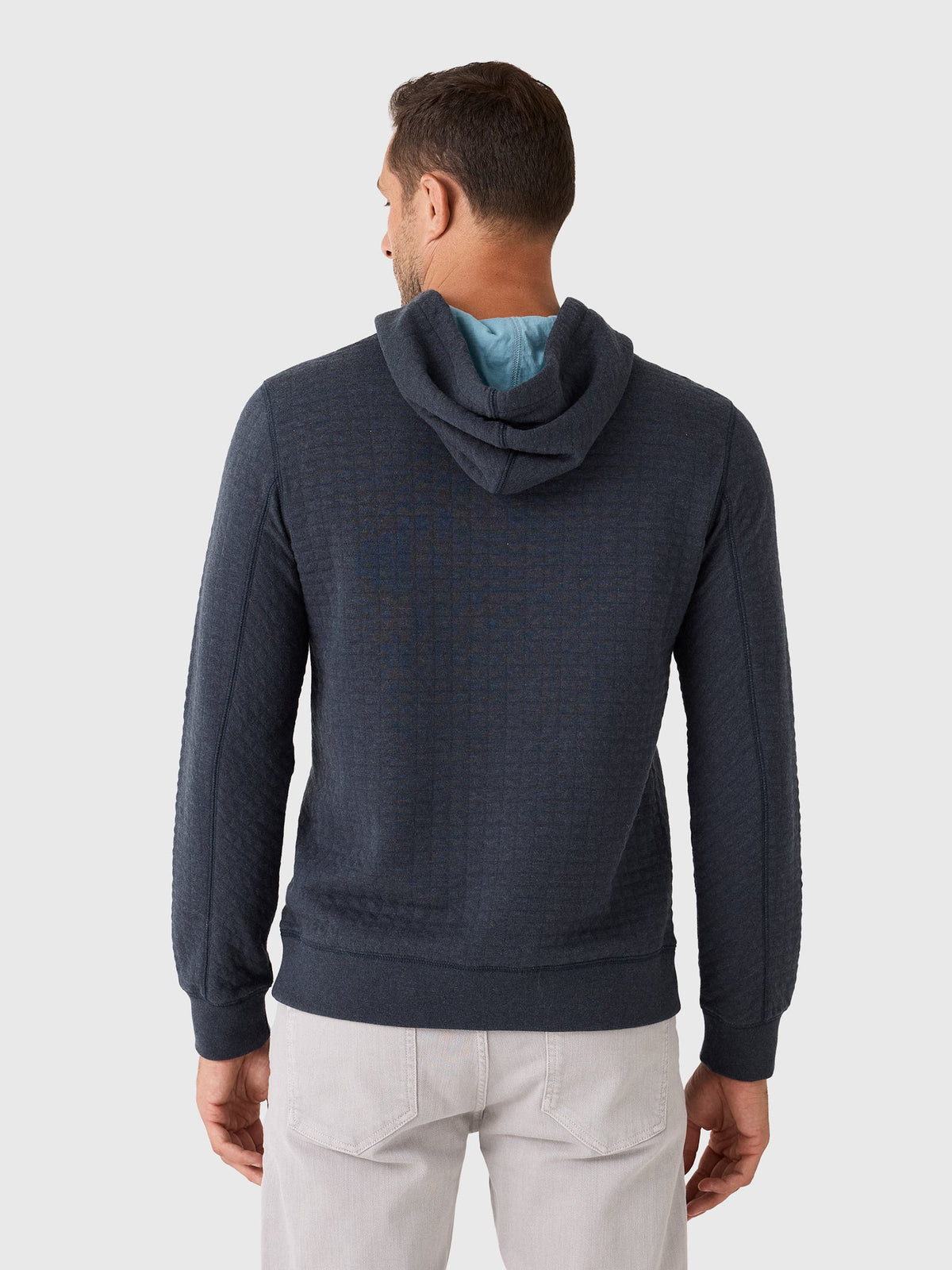 Billy Reid Men's Box Quilt Hoodie Pullover