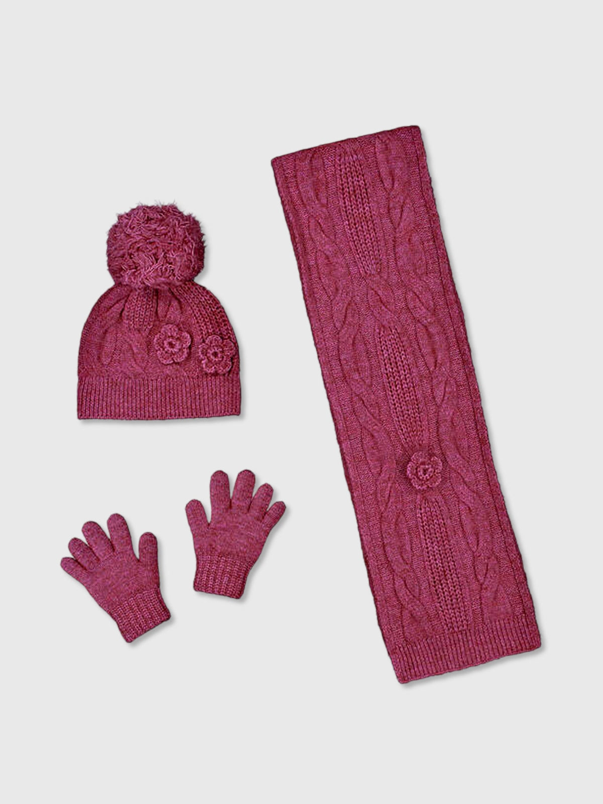 Mayoral Girls' 3D Flower Winter Set