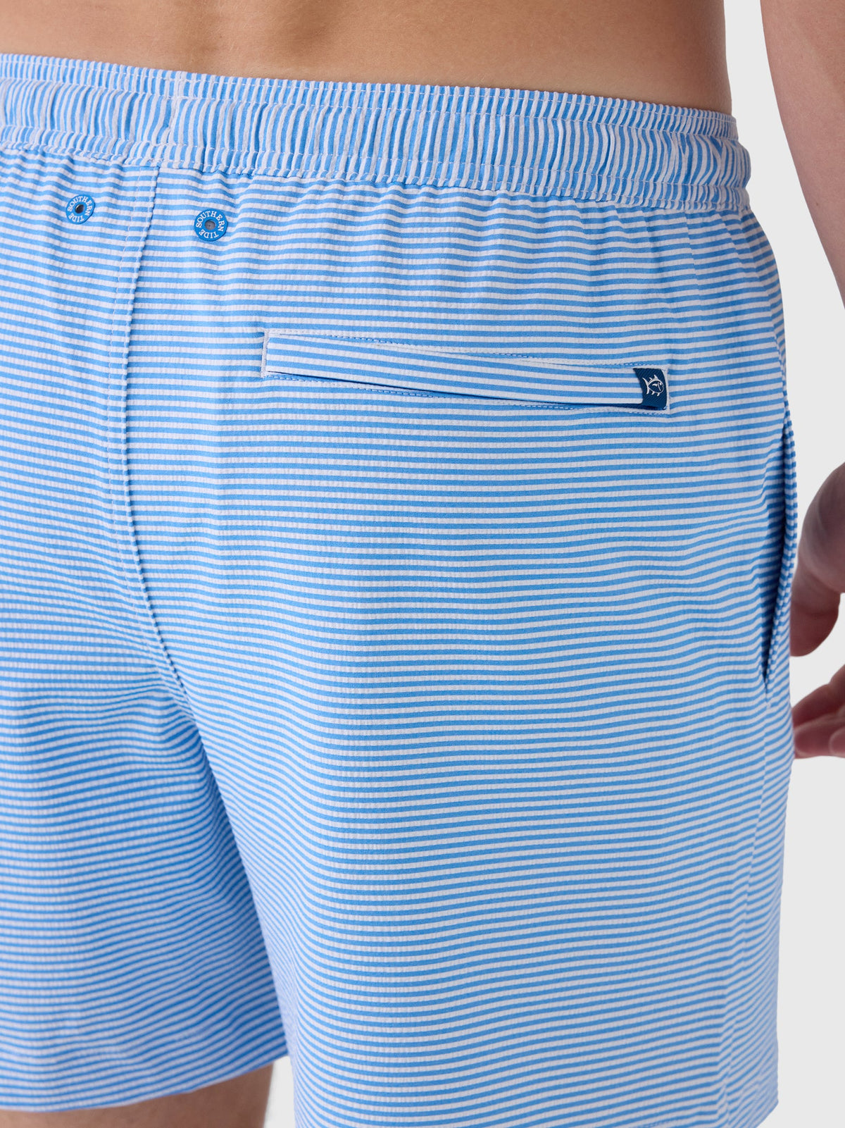 Southern Tide Men's Seersucker Stripe Maritime Swim Trunk