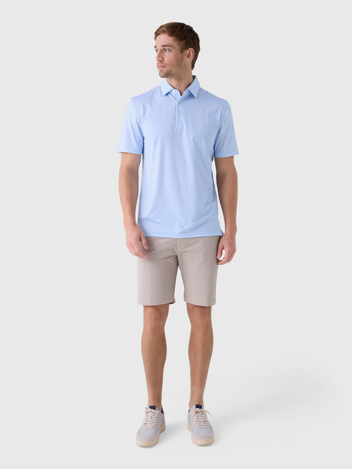 Southern Tide Men's Driver Island View Gingham Printed Polo