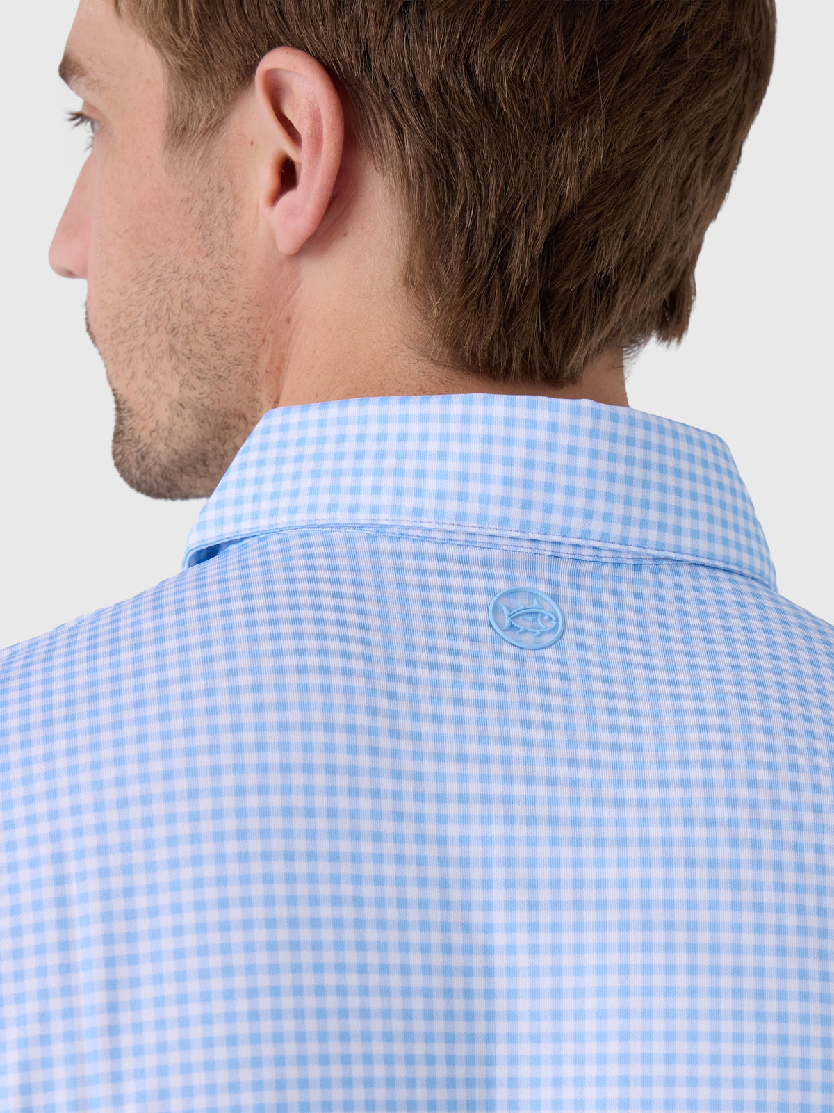 Southern Tide Men's Driver Island View Gingham Printed Polo