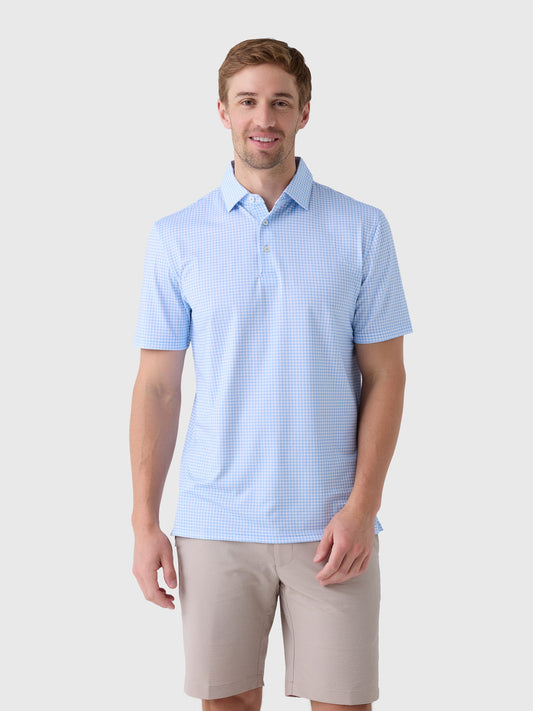 Southern Tide Men's Driver Island View Gingham Printed Polo