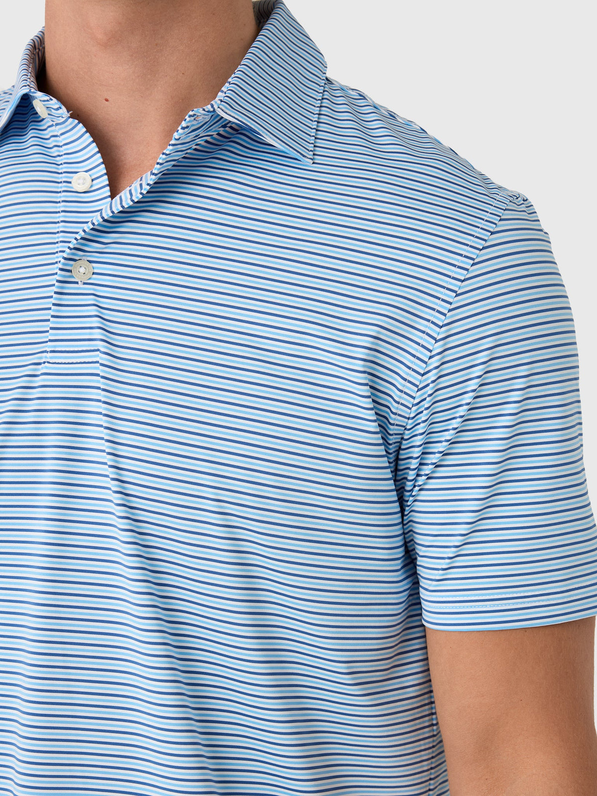 Southern Tide Men's Pelican Landing Stripe Coastal Breeze Performance Polo