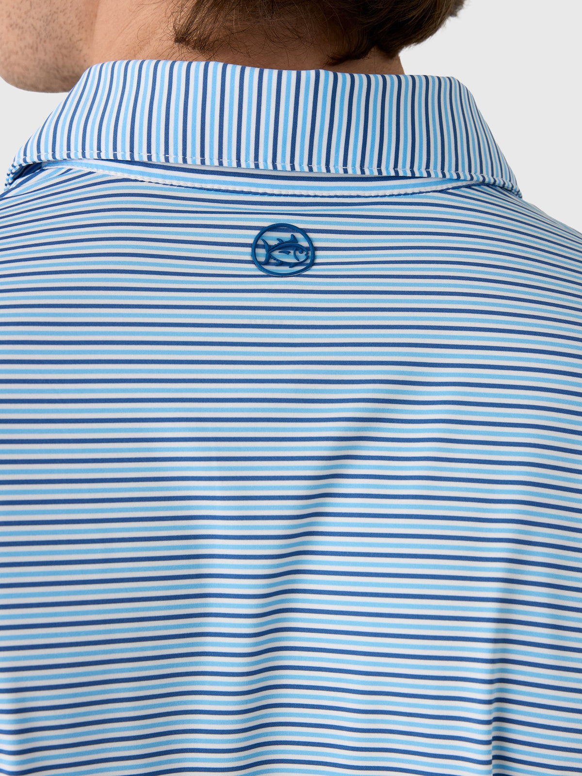 Southern Tide Men's Pelican Landing Stripe Coastal Breeze Performance Polo