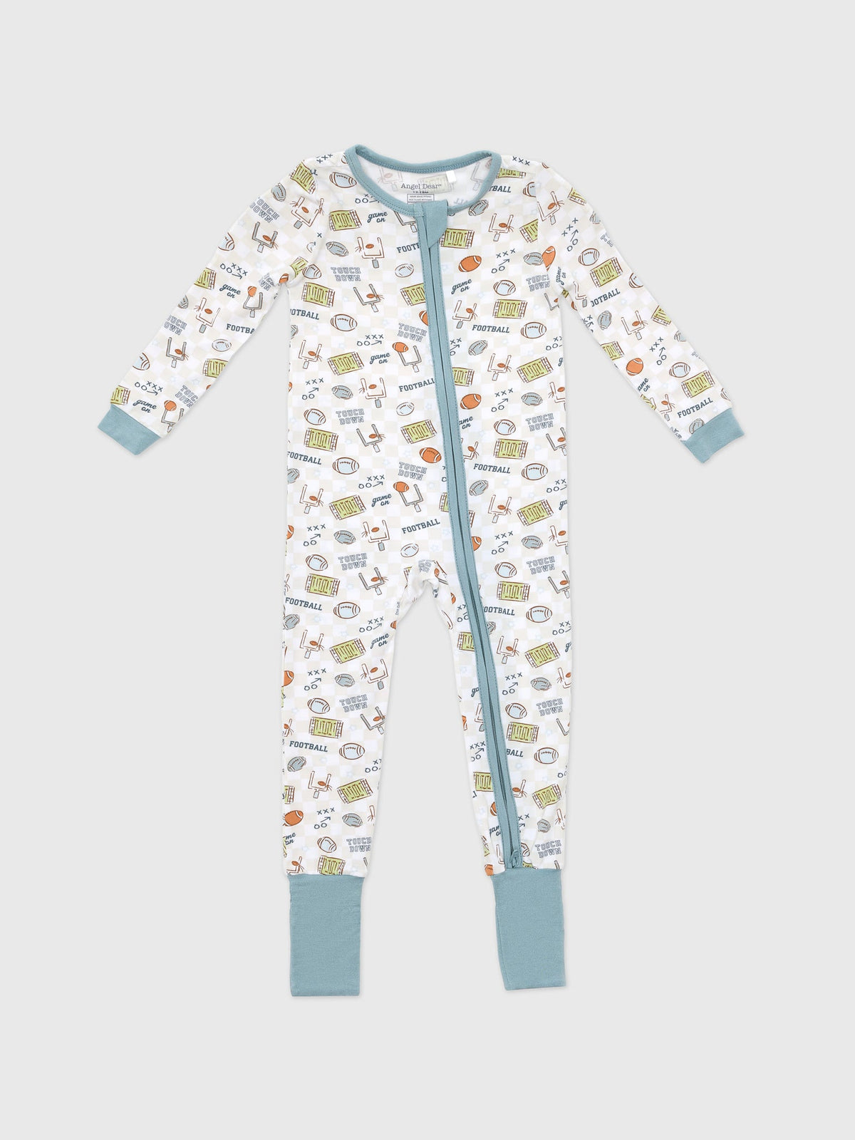 Angel Dear Baby Boys' Football Check Convertible Romper