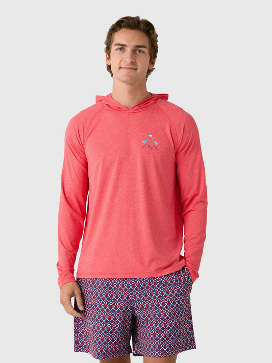 Southern Tide Men's Crossed Lines Coastal Breeze Performance Hoodie