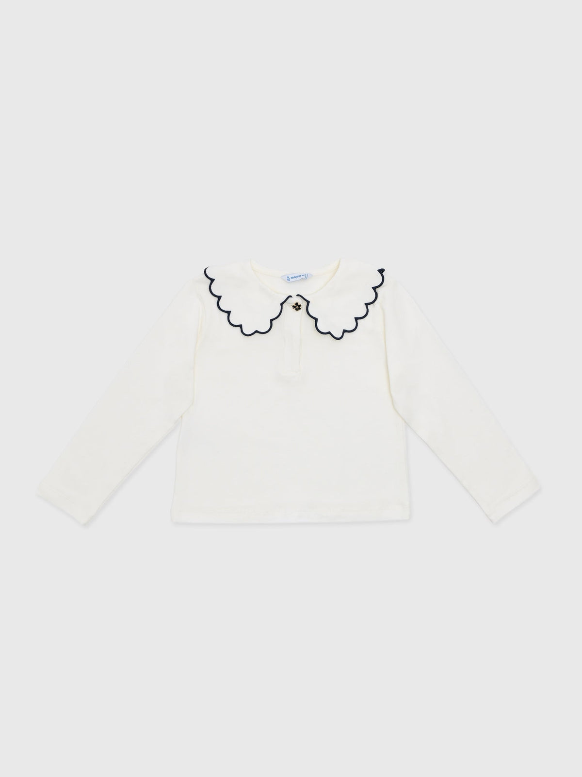 Mayoral Girls' Long Sleeve Basic Polo