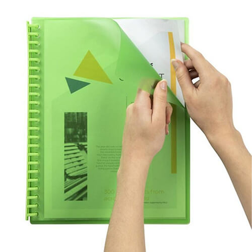 Marbig Refillable Display Book A4 (Translucent) - Lime