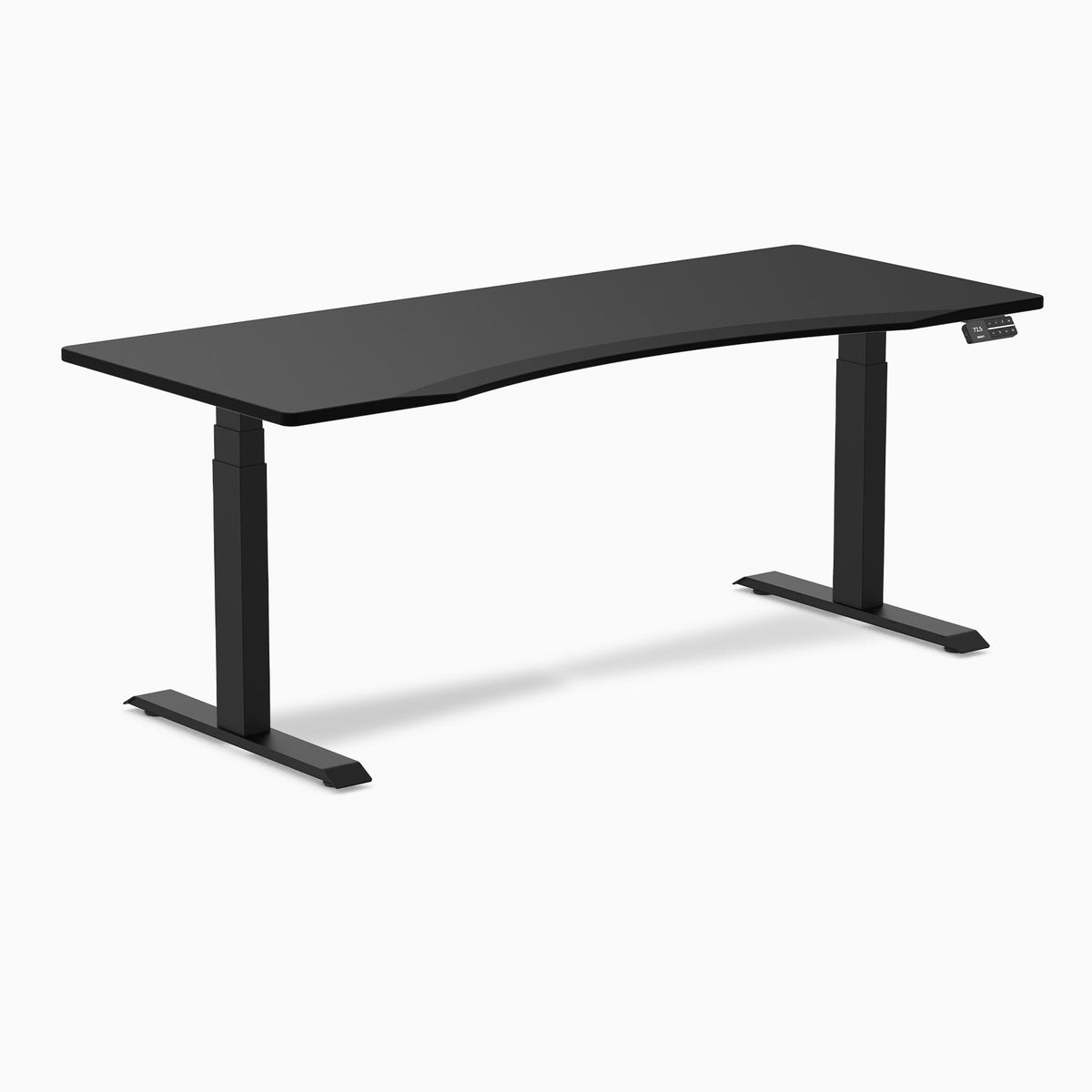 Desky Alpha Dual Sit Stand Gaming Desk - Ergo Edge / 1800x750mm / Matte Black