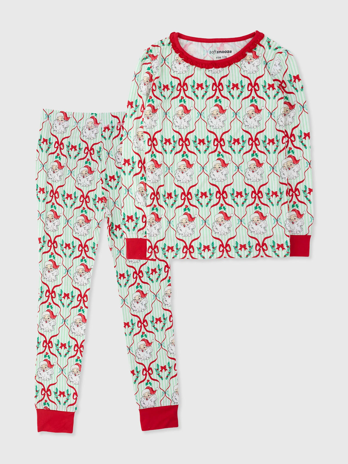 Rufflebutts Girls' Ruffle Long Sleeve Pajama Set