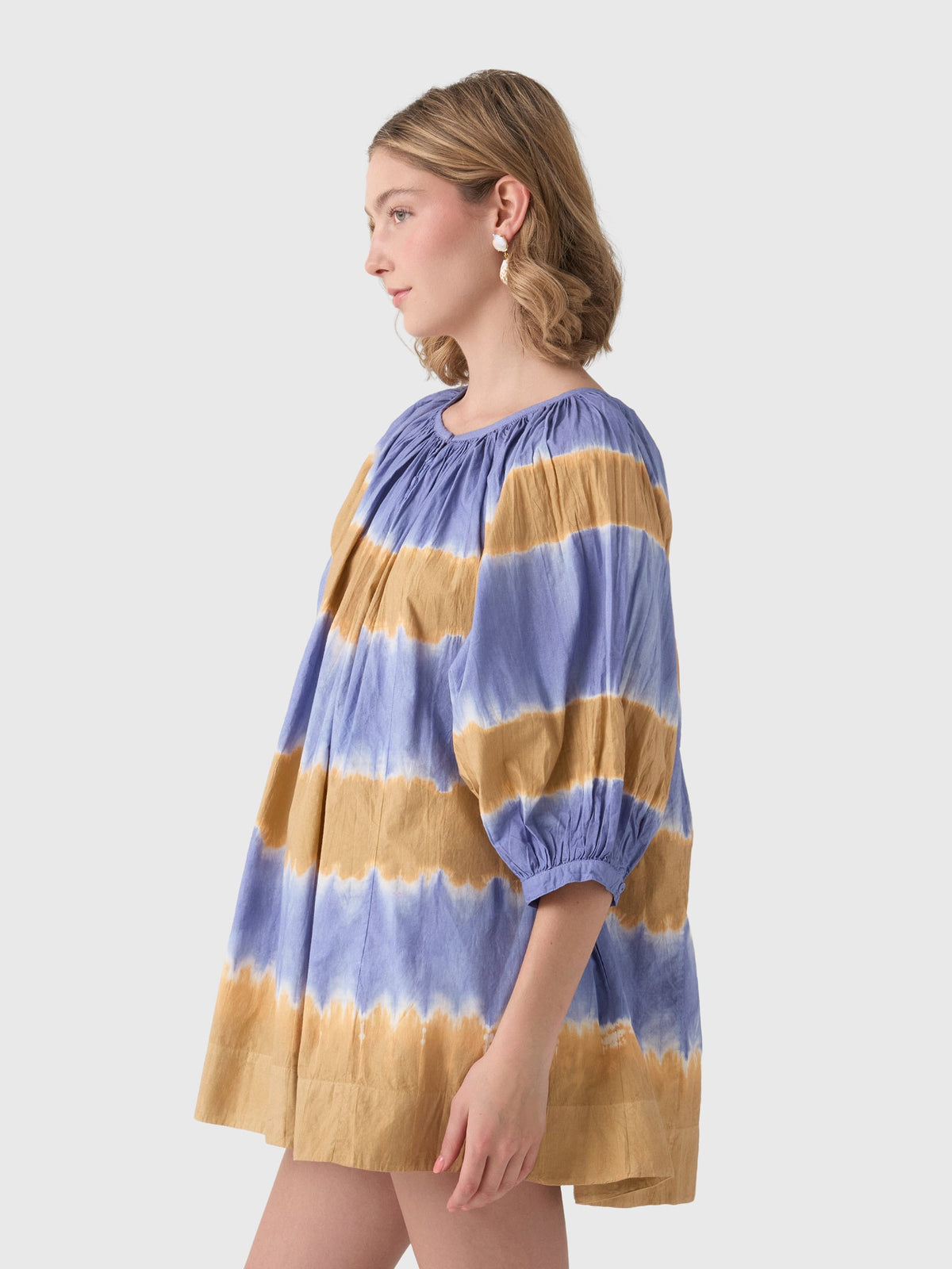 Coniglio Palm Beach Women's Shirred Half Placket Mini Dress