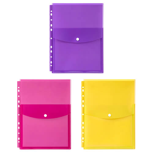 Marbig Top Opening Binder Pocket (A4) - Marine