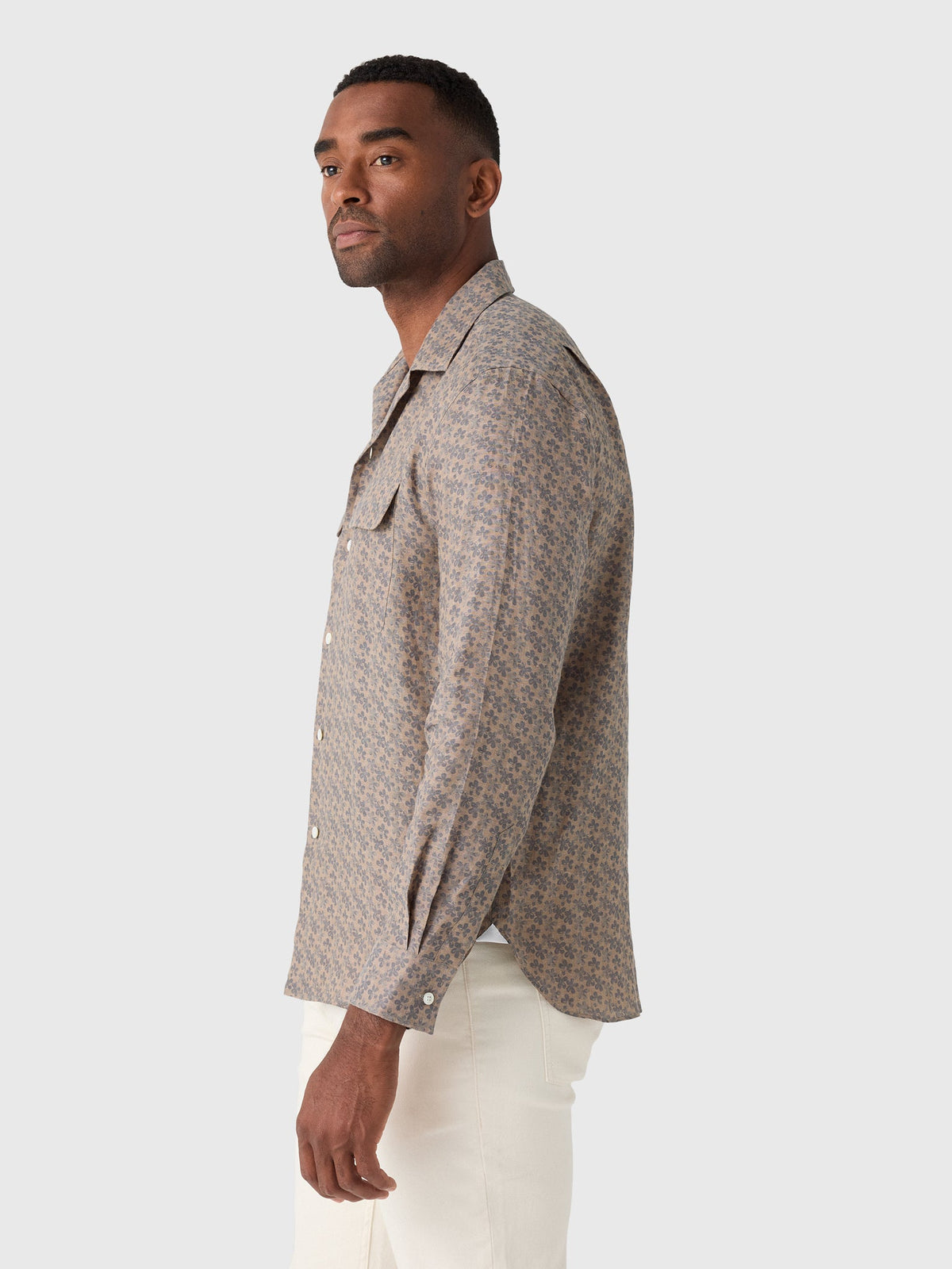 Maria Santangelo Men's Pattern Woven Camp Shirt