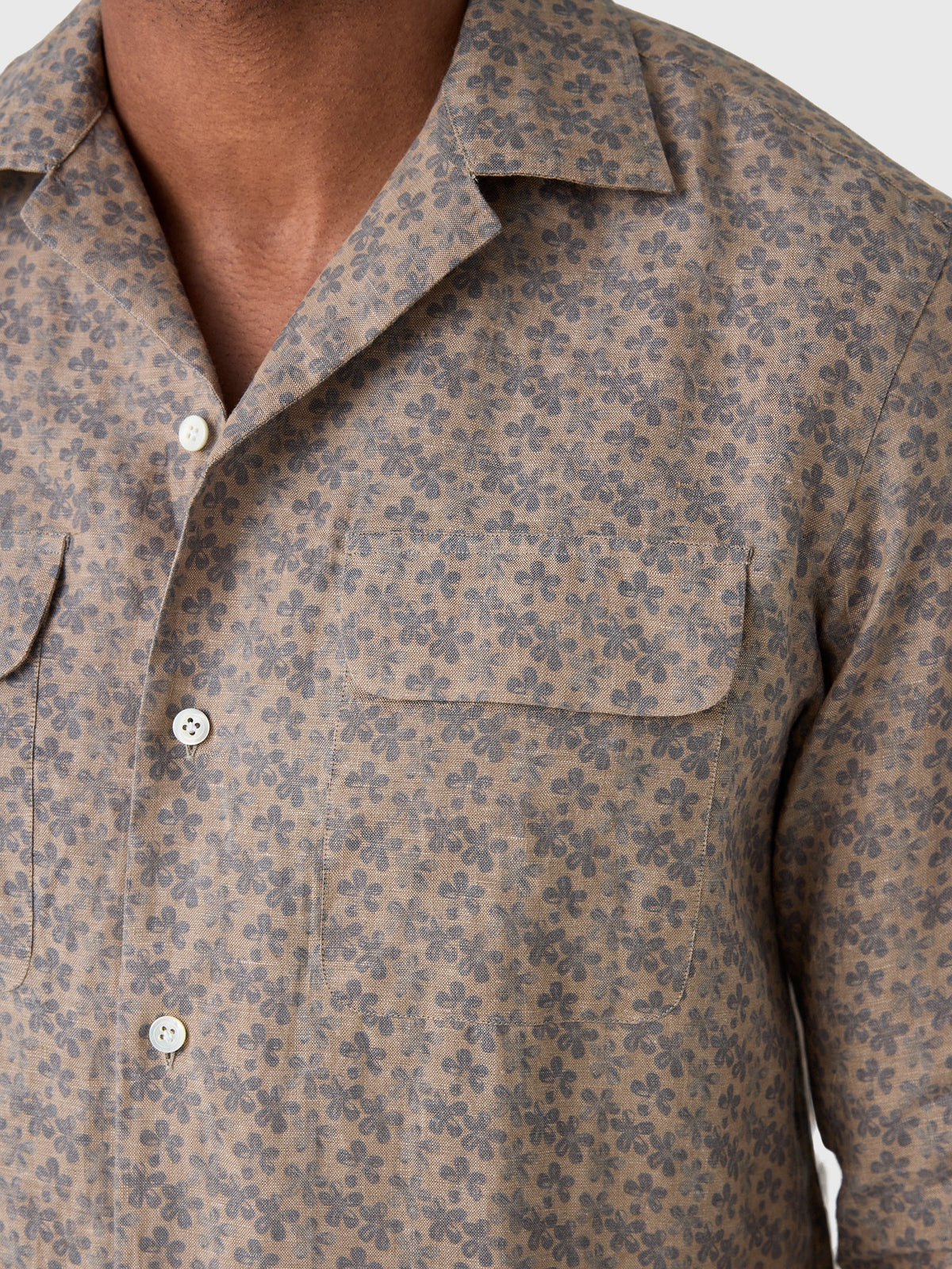 Maria Santangelo Men's Pattern Woven Camp Shirt
