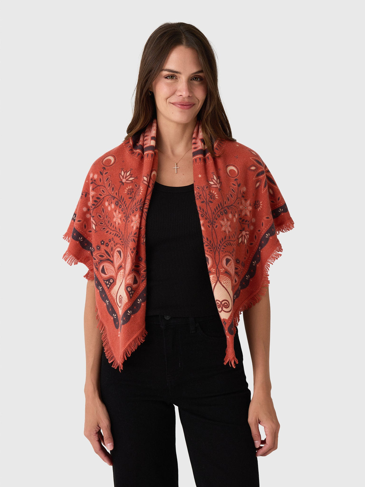 Freya Women's Celestial Bird Cashmere Bandana Sweater Wrap