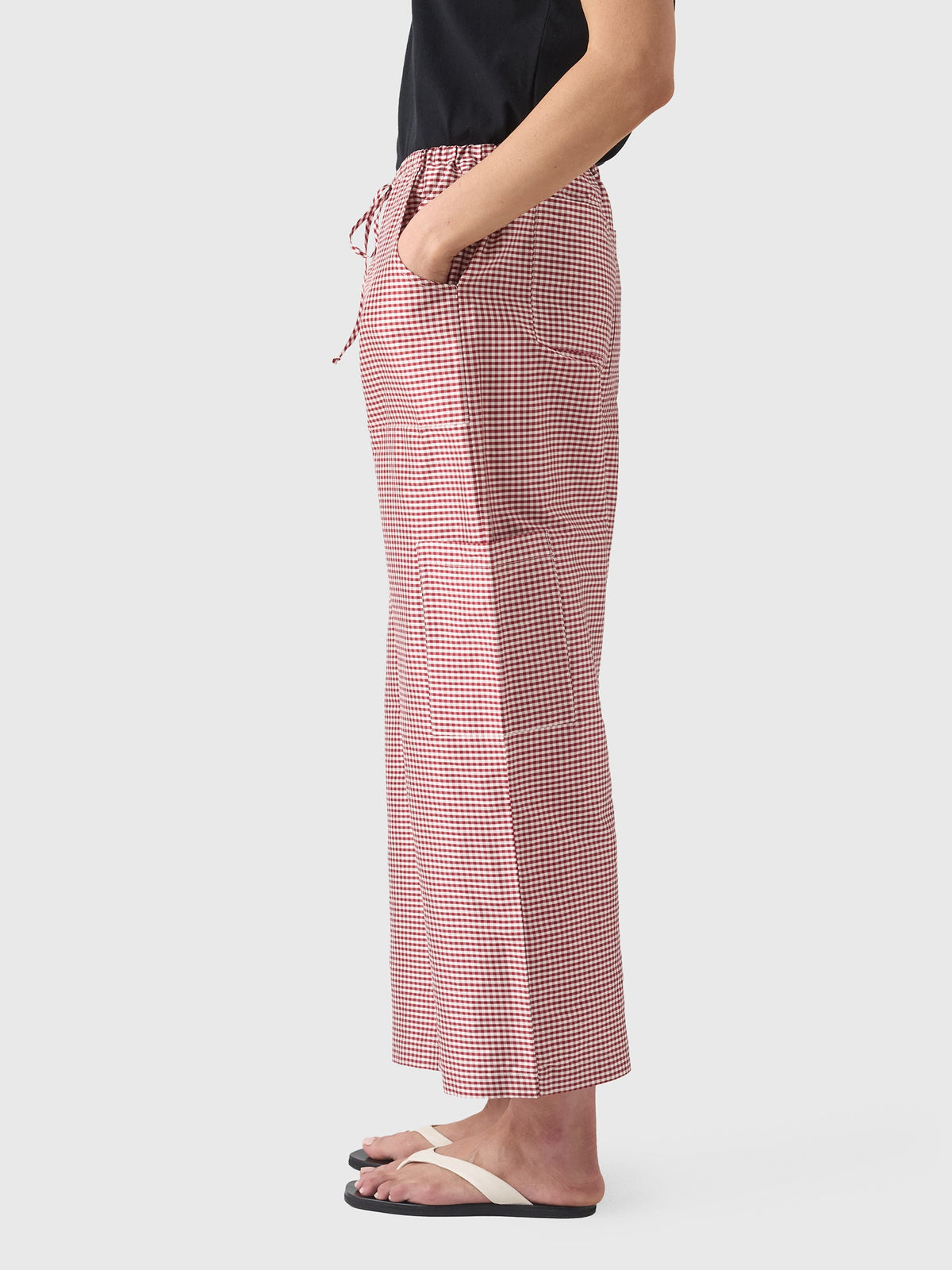 DONNI. Women's The Taffeta Drawstring Cargo Pant