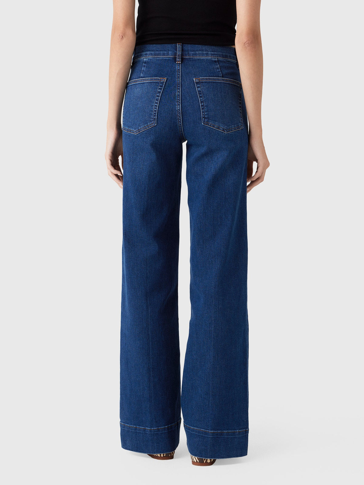 Frame Women's Le Slice Slim Palazzo Long Jean