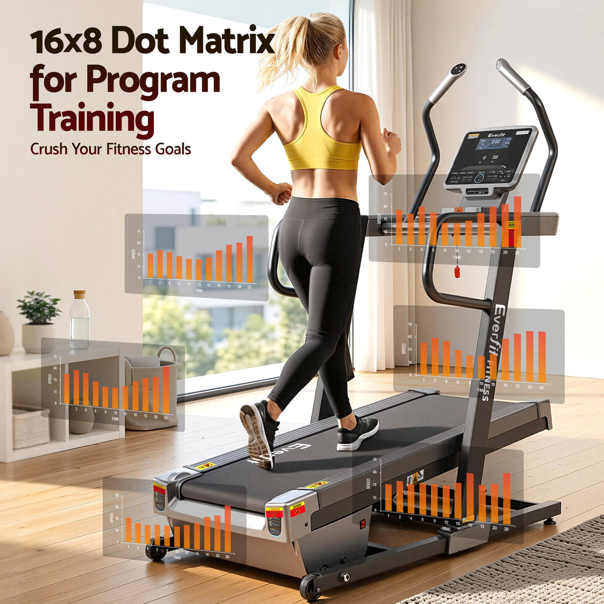 Everfit 3 in 1 Treadmill Electric Incline Trainer Professional Home Gym Fitness Machine