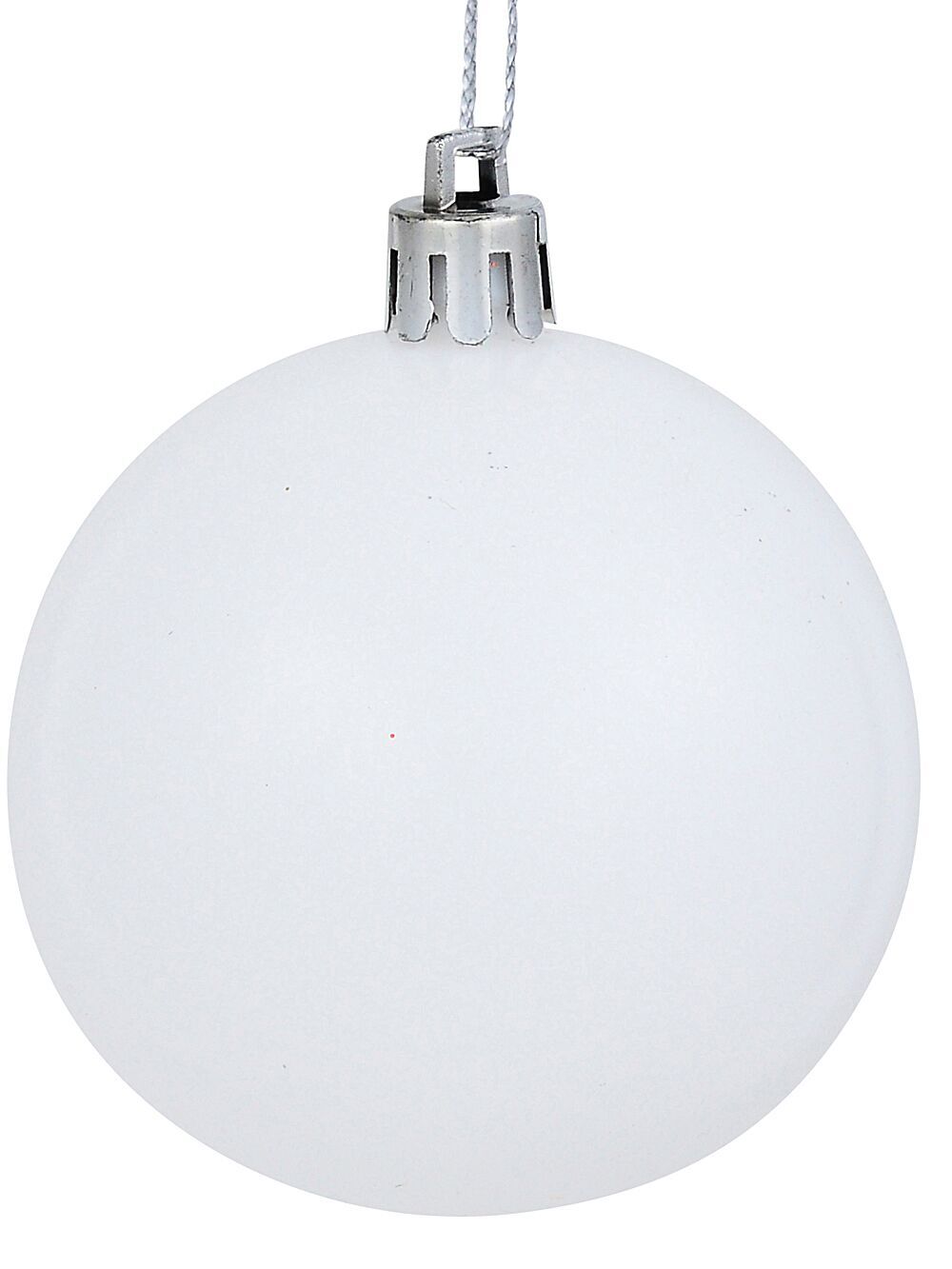 35x Lustrous Silver & Matte White Mixed Essential Baubles | 60mmSilver & White