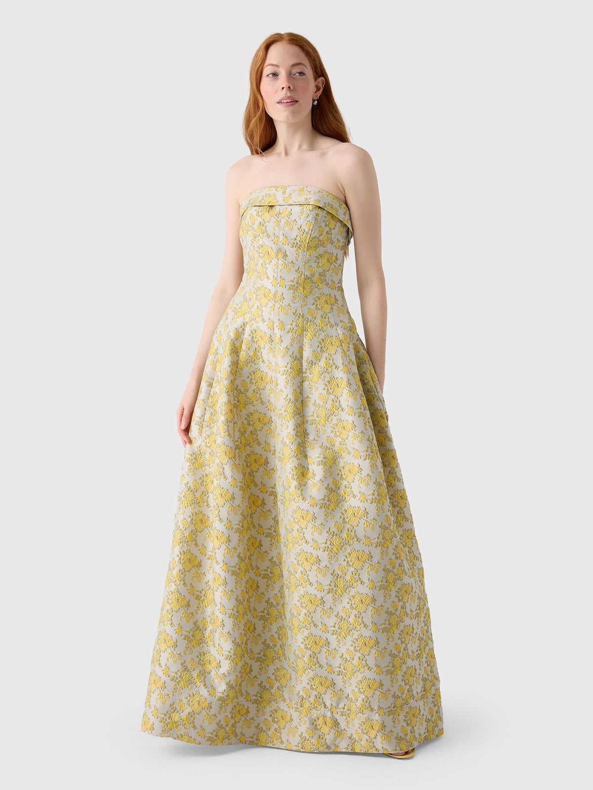 Simkhai Women's Octavia Jacquard Strapless Gown
